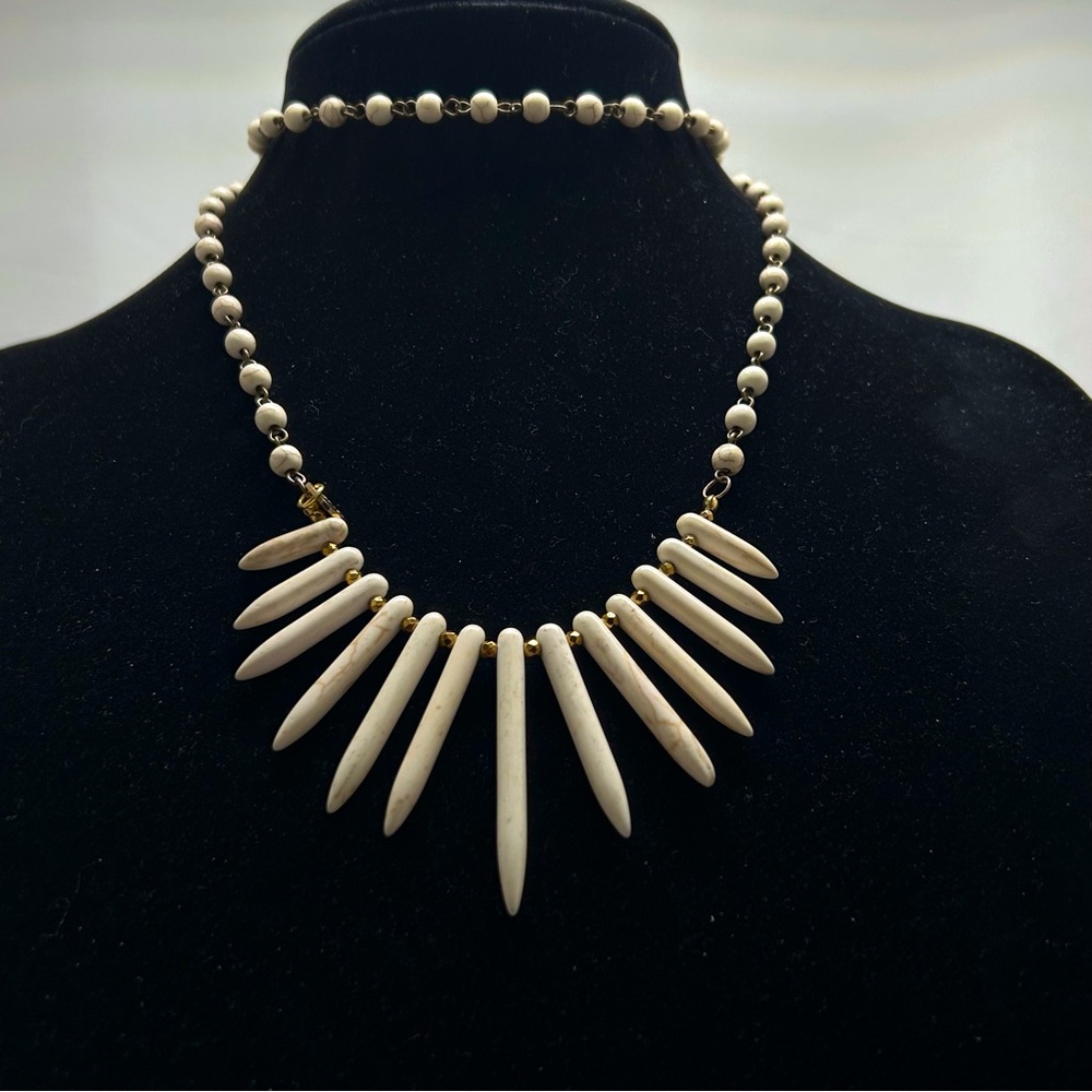 Betsy Pittard Designs, BPD, Long Howlite Stone Points Necklace